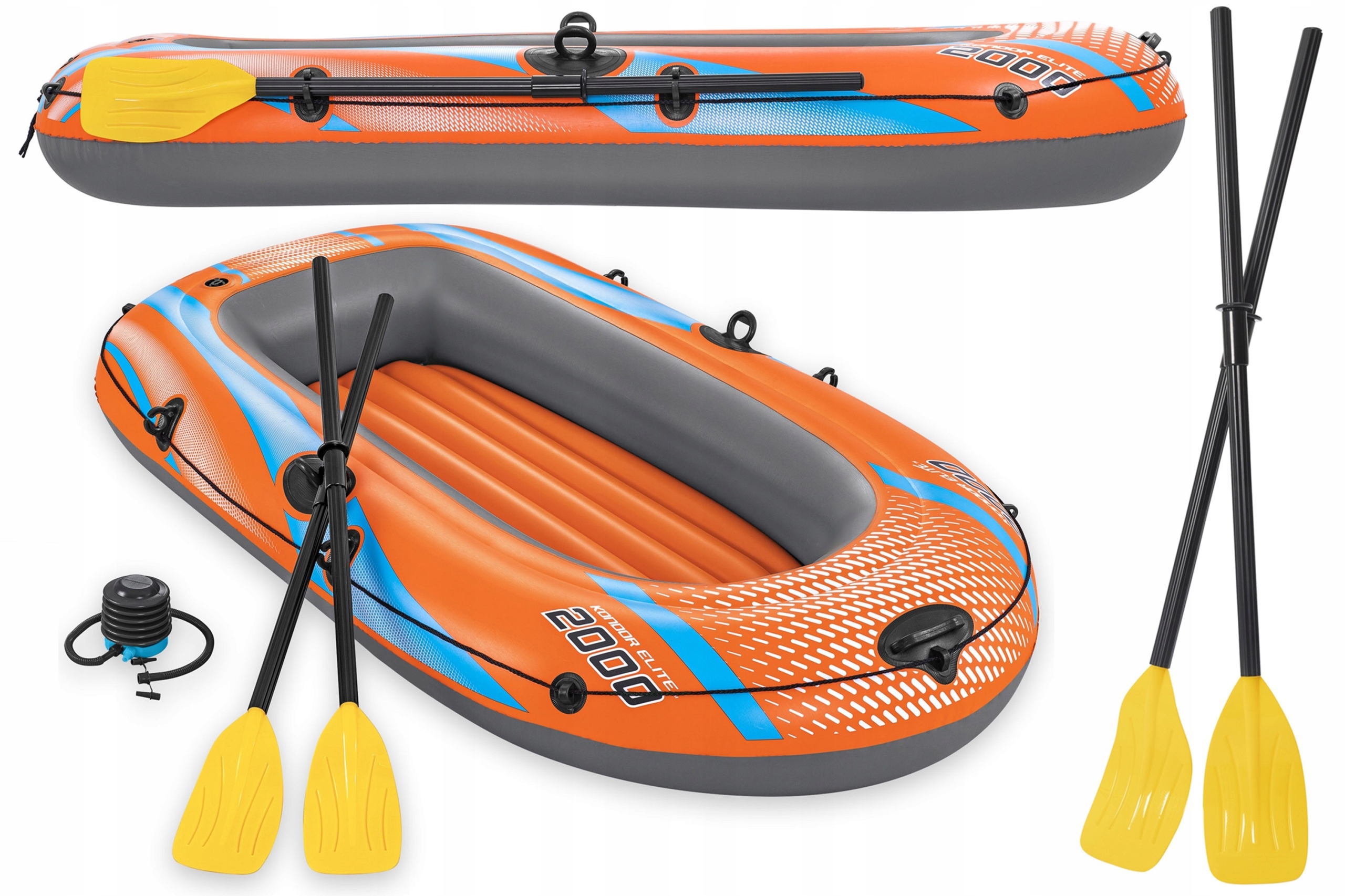 wytrzymały Ponton Kondor dla dzieci Elite Bestway 196 cm Dmuchana Łódka