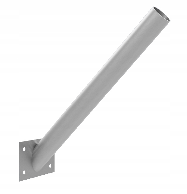 Držák Stožár Výložník pro pouliční lampu Inox 45 stupňů
