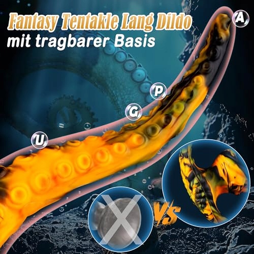 FANTASY Dildo XXL 34cm Długi Silikonowy Analplug Smok dla Par — miniatura 2