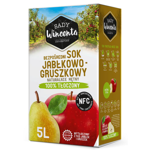 Levně Sady Wincenta Šťáva jablko hruška v lisovaném kartonu