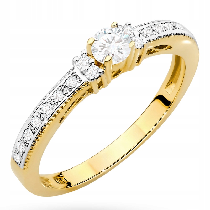 Zlatý Prstýnek s Brilianty 0,24 ct
