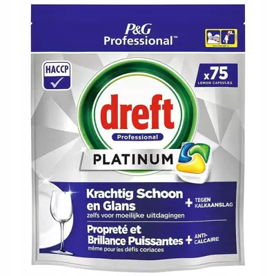 DREFT Platinum Professional Kapsułki Tabletki do zmywarki Lemon 75 szt