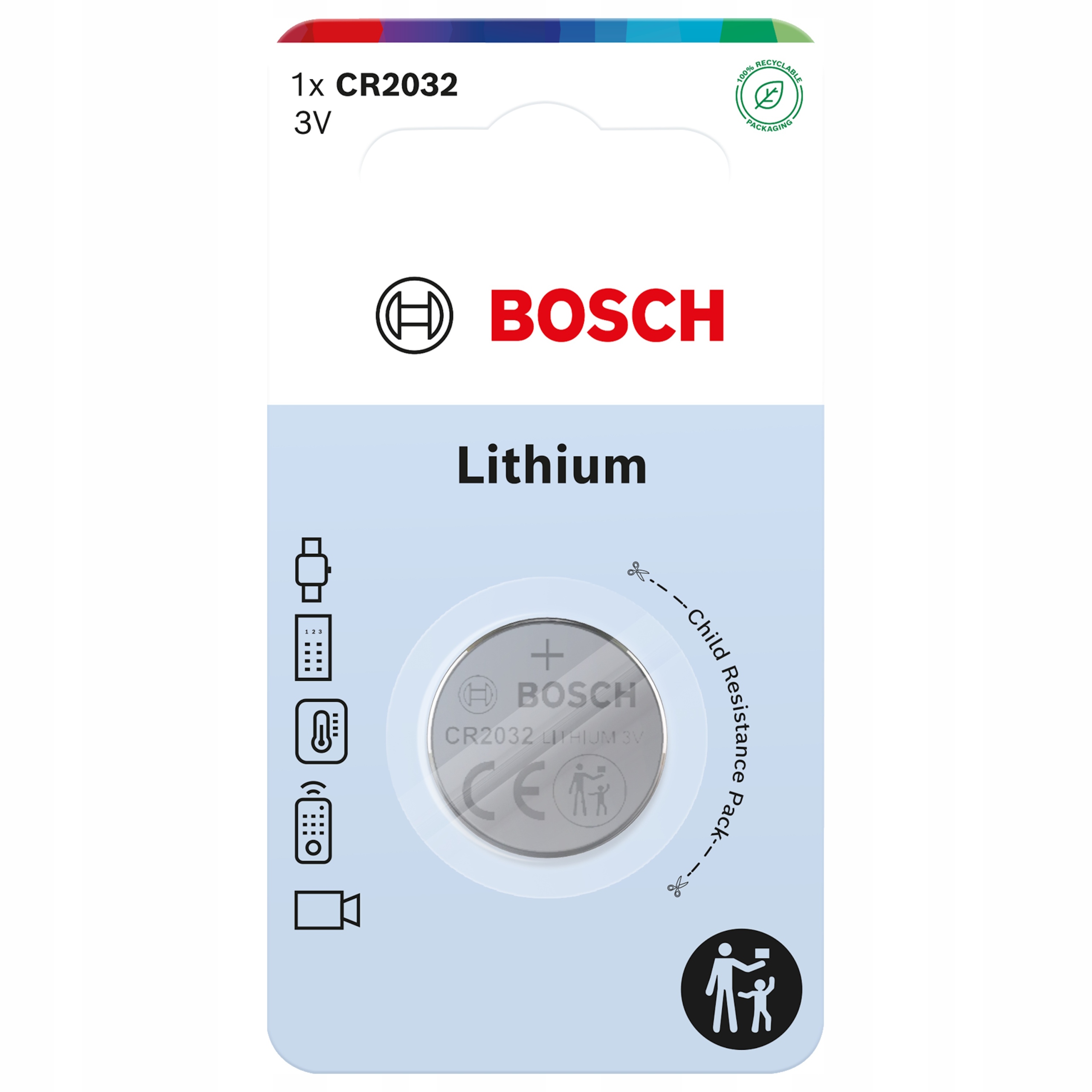 Bosch CR2032B1/00 Lithium (Blistr 1 ks)