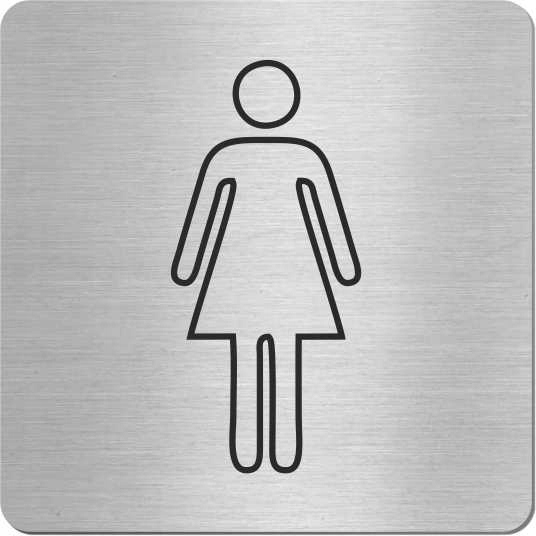 Tabliczka TOALETA DAMSKA WC inox STAL NIERDZEWNA