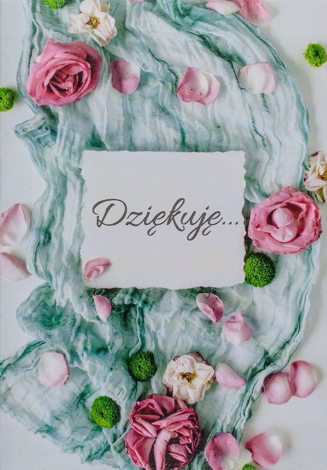 Kartka Dziękuje delikatna pastelowa akwarela TS73