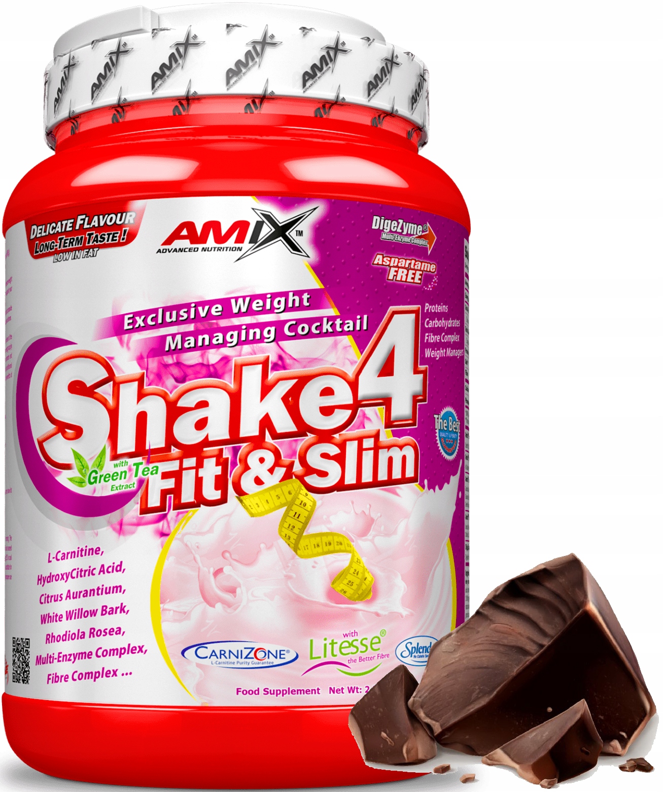 Zeštíhlující koktejl Amix Shake 4 Čokoládový 1 kg Náhrada jídla