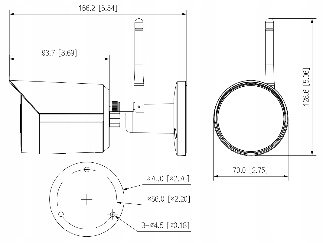 Kamera IP WiFi 1080p IPC-HFW1230DS-SAW-0280B Dahua Liczba diod podczerwieni 1