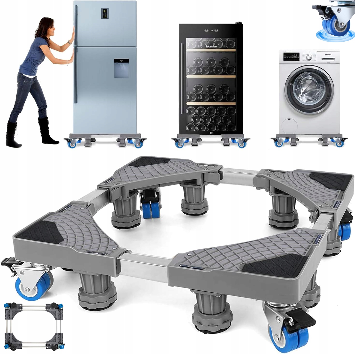 Stojak Pod Pralkę Na Kółkach, Podstawa Pod Pralkę, Mobilny Stojak Do Pralki