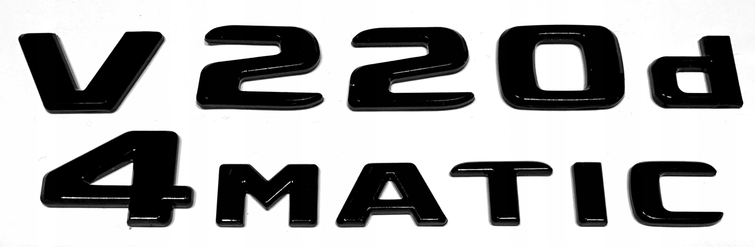 Mercedes-Benz V 220d V220d 4MATIC emblém znak logo nápis čierny
