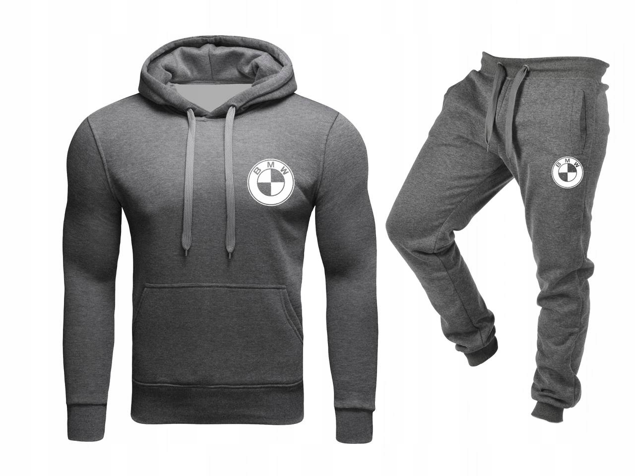 Tepláková Souprava Teplákovka Pánská Bmw Mikina Kalhoty Šedá M