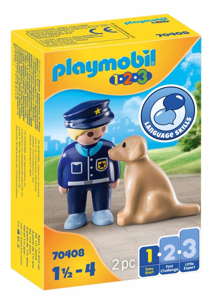 

Playmobil 1-2-3 Figurka Policjant z psem 70408