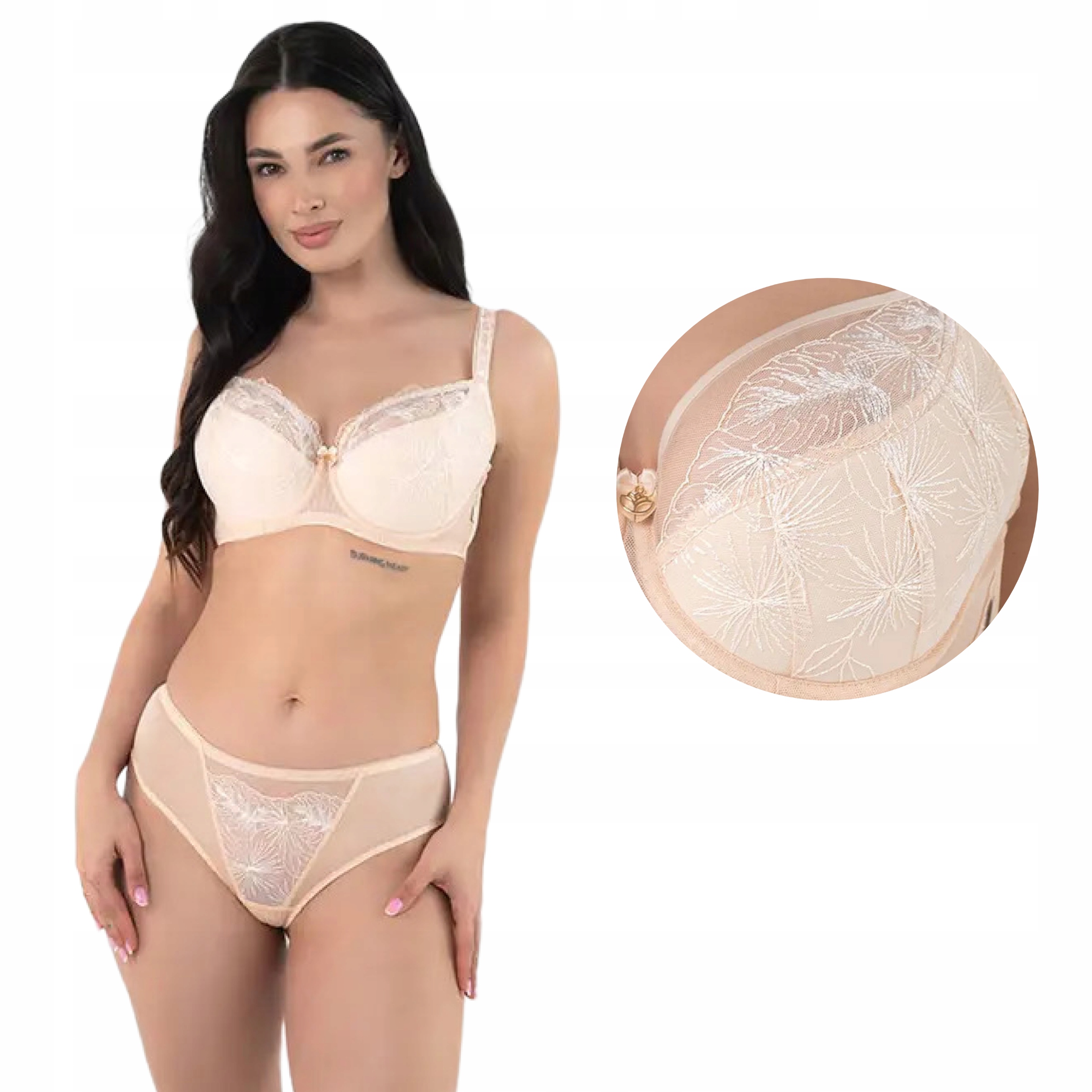 Dalia Daria K24 semi soft piaskowy biustonosz półusztywniany beżowy 80G