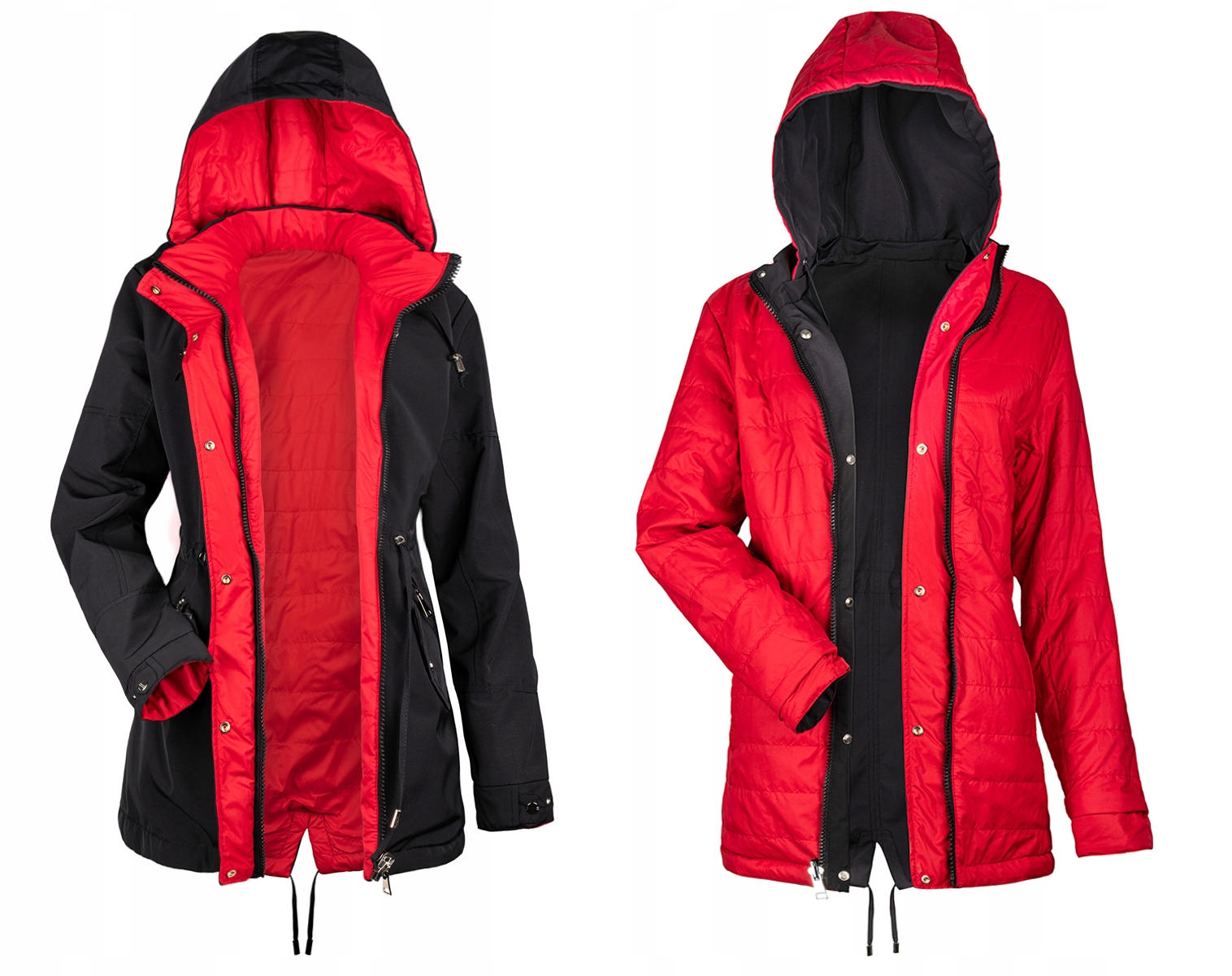 DWUSTRONNA od S do 7XL WIOSENNA Kurtka PARKA 3 KOLORY Przejściowa 3XL Rozmiar 3XL