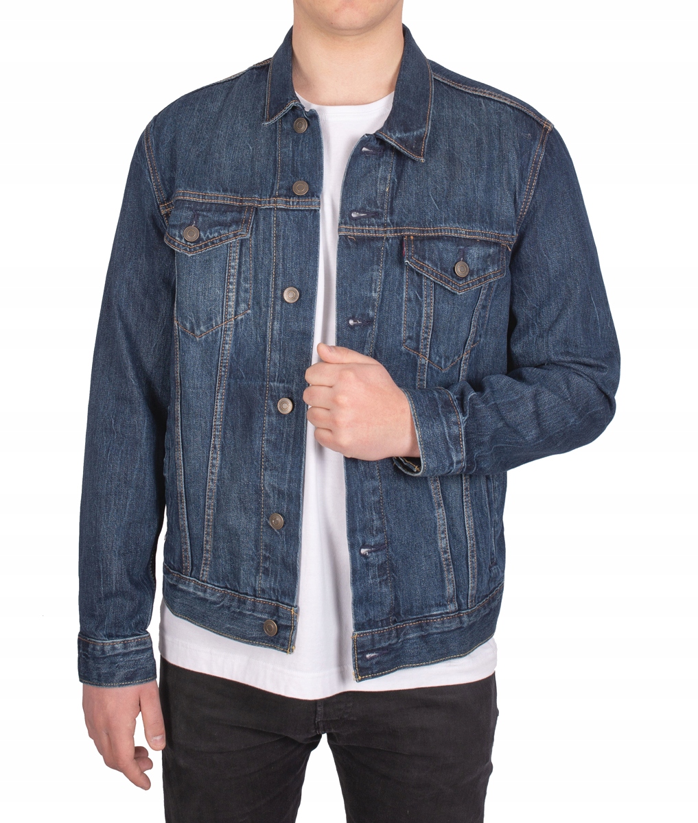 Pánská klasická bavlněná Džínová Bunda Xs