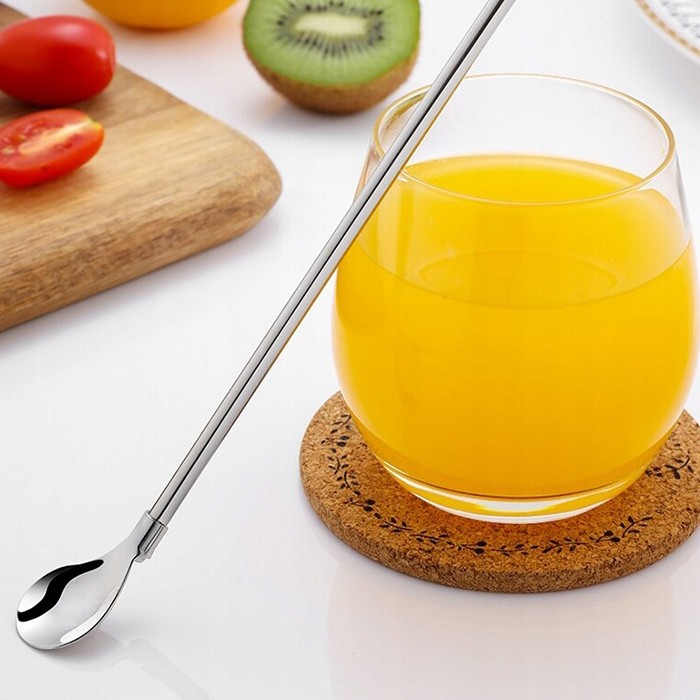 6x ŁYŻECZKO SŁOMKI METALOWE DO DRINKÓW DESERÓW 6 SZTUK Producent Pronett