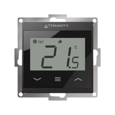 Internetový regulátor teploty Trinnity 55x55 mm 230 V farba Čierna