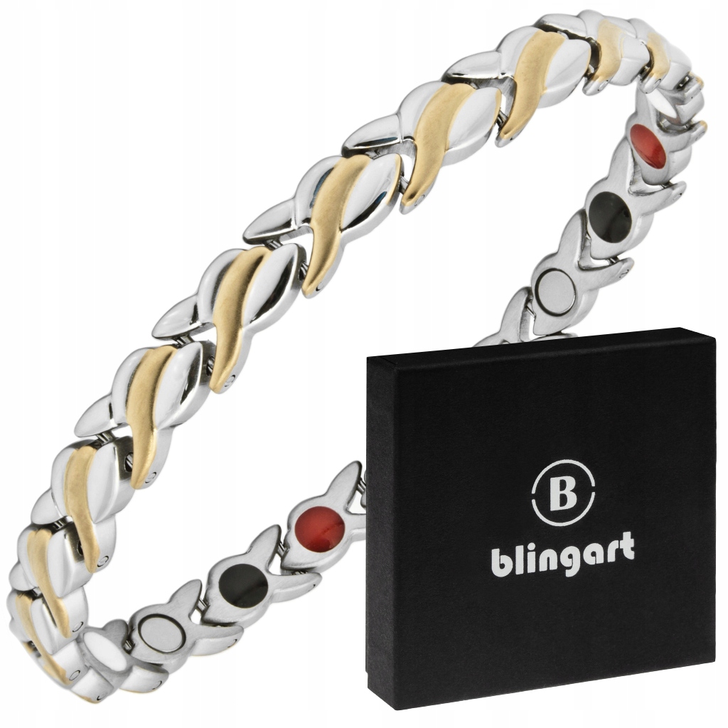 

Bransoletka damska pozłacana magnetyczna Rose Gold