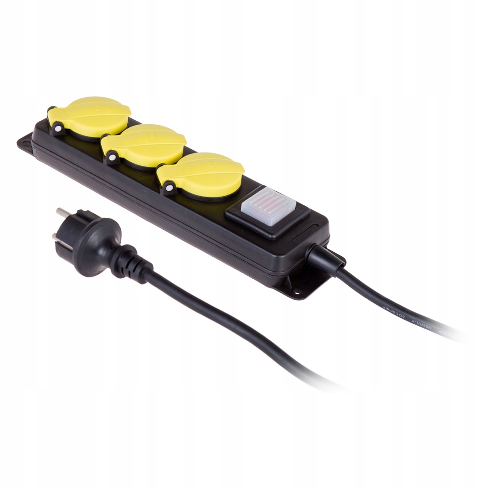 2 x kuchyňská koupelnová lišta IP44 3 m 3x1,5 mm² 3680 W Prodlužovací kabel Plastrol