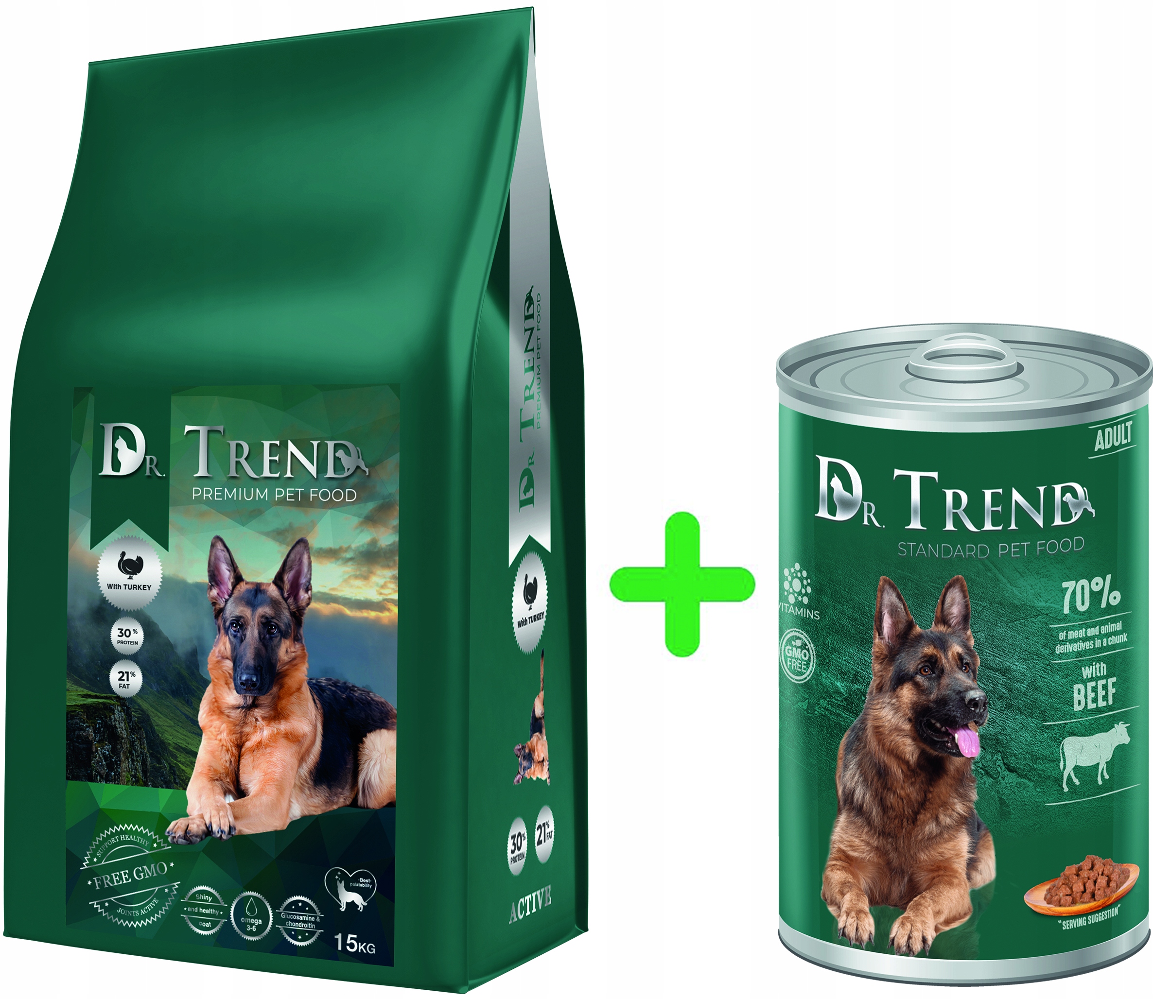 Levně Dr. Trend Premium suché krmivo pro psy Active s krůtím masem 15 kg Dárek