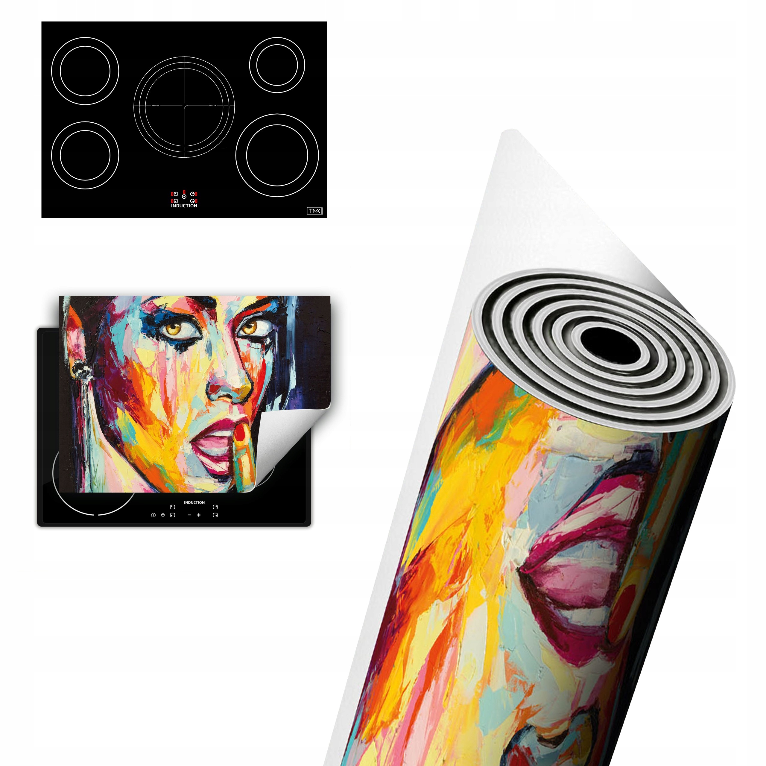 Vinylová Ochrana Na Indukci Deska 80x52 obraz žena