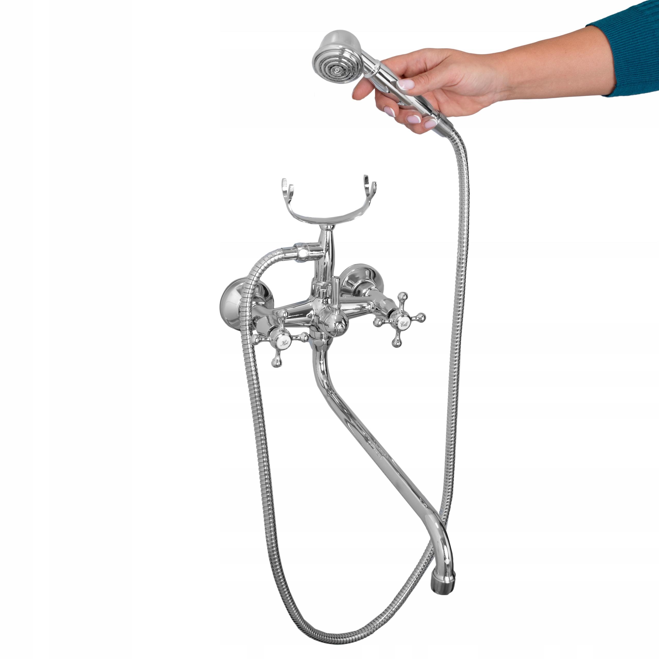 Bateria wannowo-prysznicowa klasyczna chrom retro vintage Marka Yoka Home