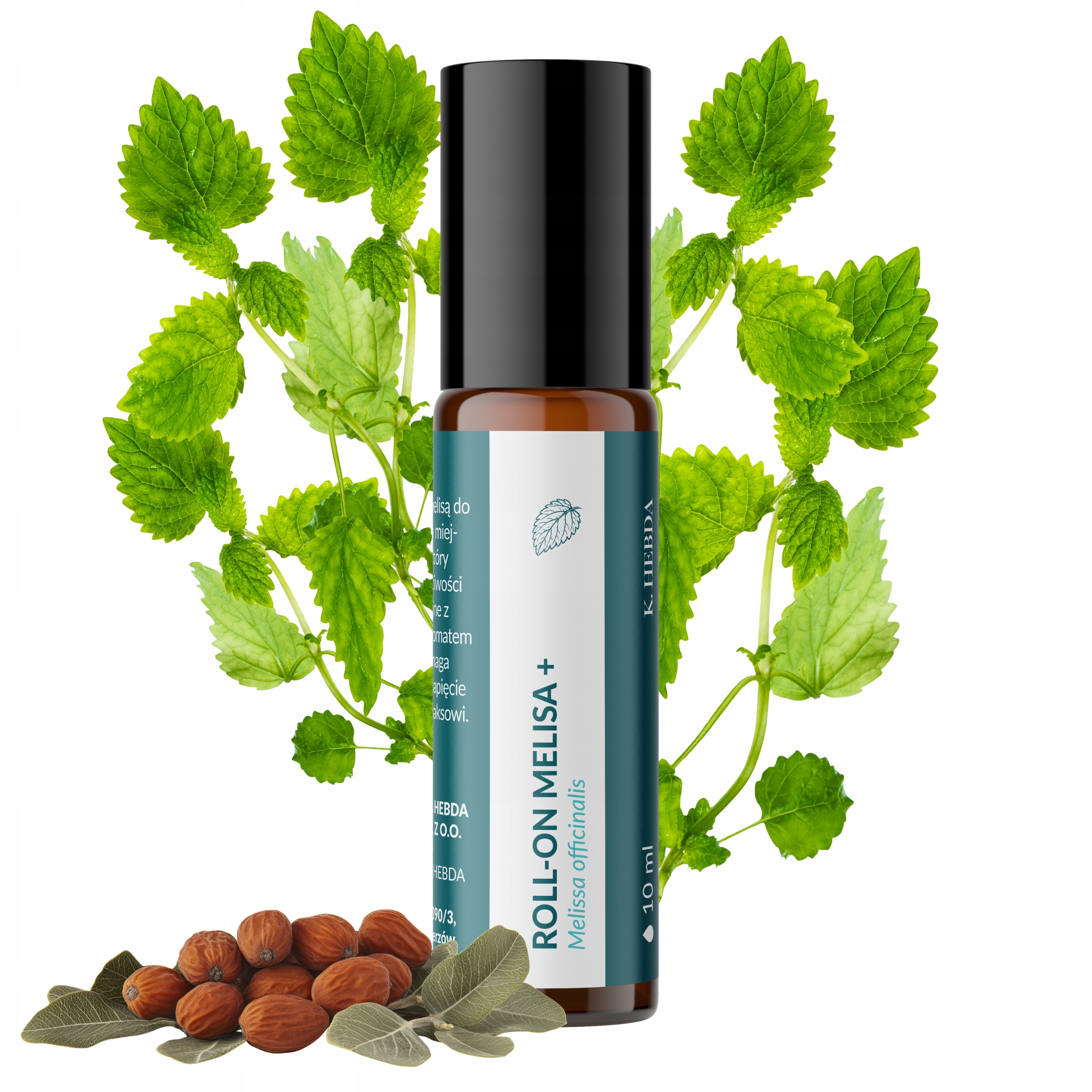 Olejek Eteryczny Roll-on Melisa Plus Olej Jojoba Na Kark Szyje 10 ml Hebda