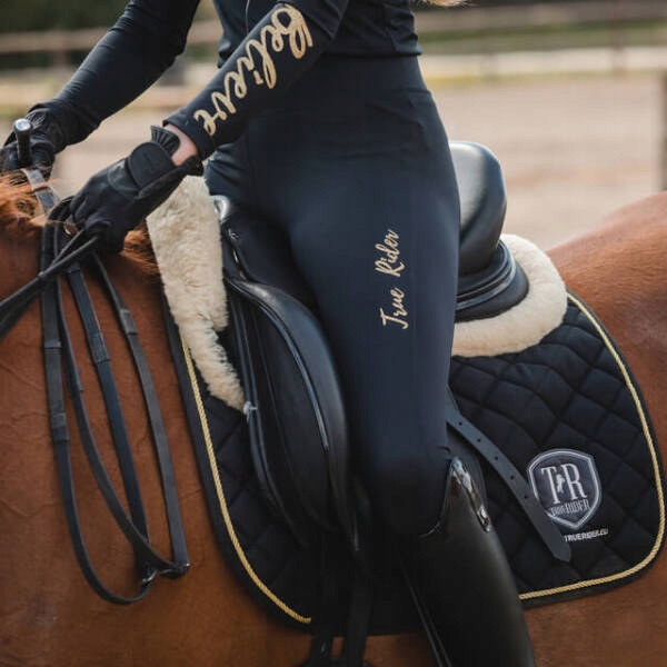 Breginsy bryczesy leginsy do jazdy lej żelowy lato Summer Black&Gold r. S