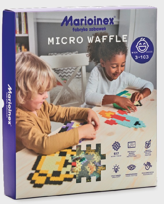 

Micro Waffle Wafle Edu 817 elementów+karty Mozaiki