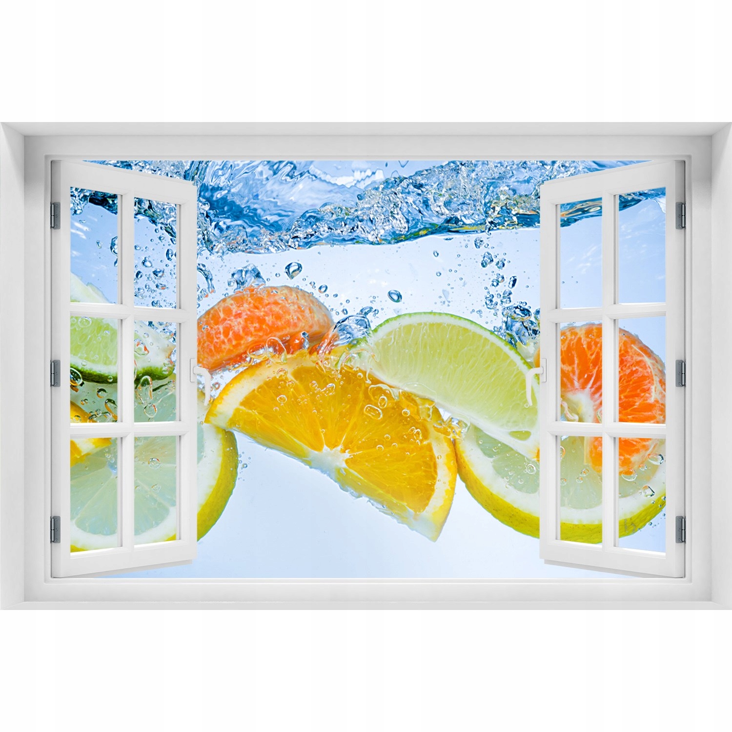 

3D Okno Naklejka na ścianę Cytrusy pod wodą 90x60