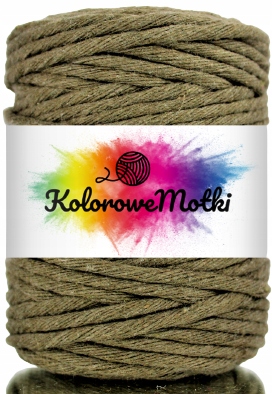 Sznurek Bawełniany do Makramy Khaki 10m 5mm