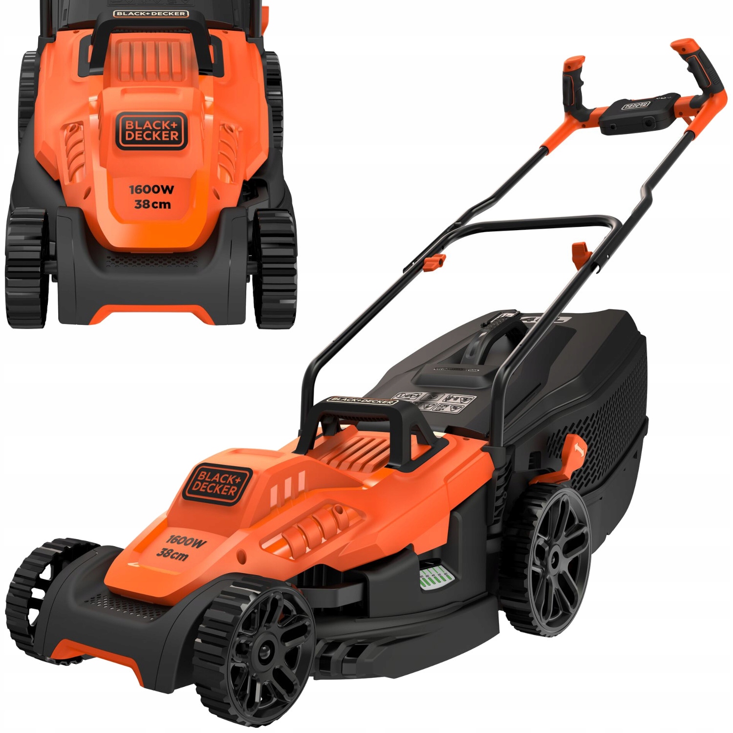 Black Decker Kosiarka do trawy sieciowa 1600W 38cm BEMW471BH z koszem