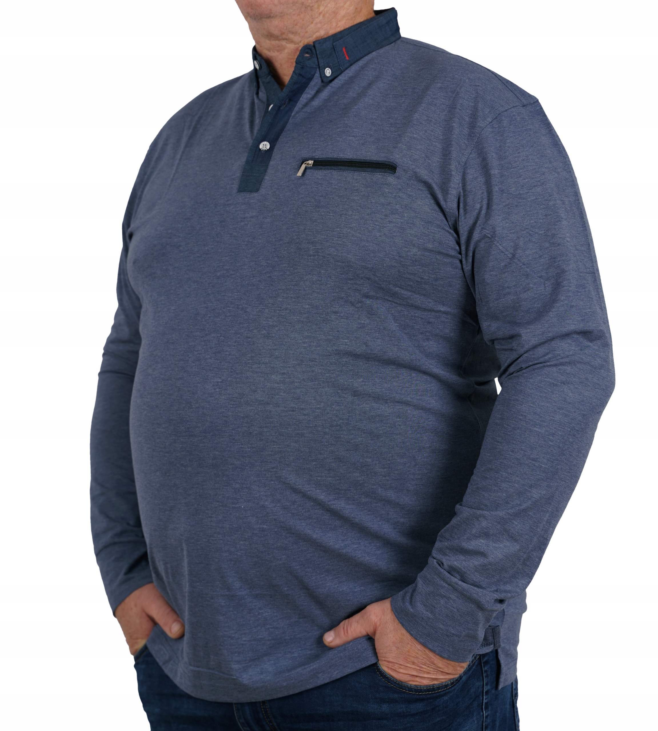 

Polo Bluzka Na Długi Rękaw Kołnierzyk Duży 6XL