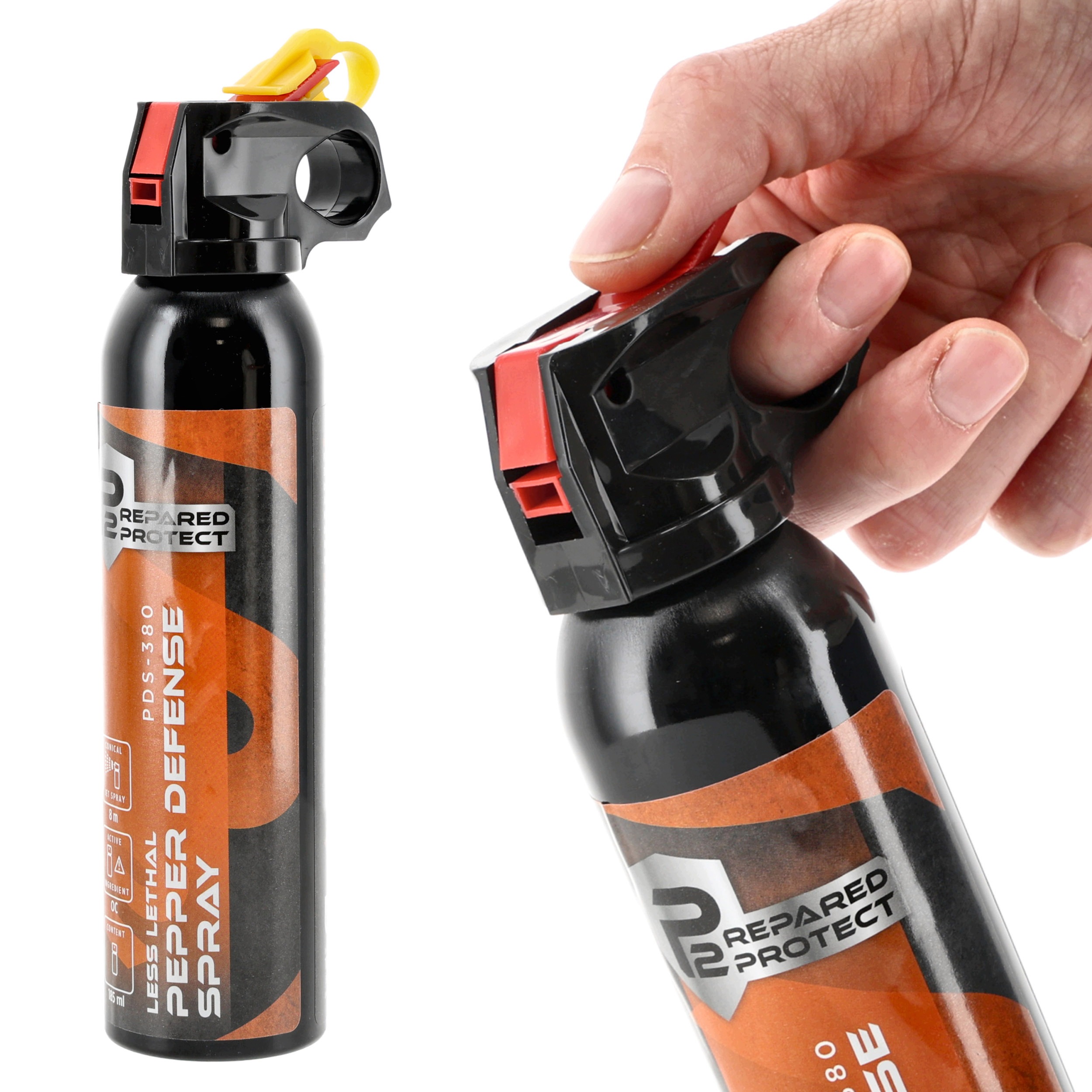 Gaz pieprzowy Gaz Łzawiący Gaz Obronny P2P PDS-380 stożek 185 ml Gaśnica