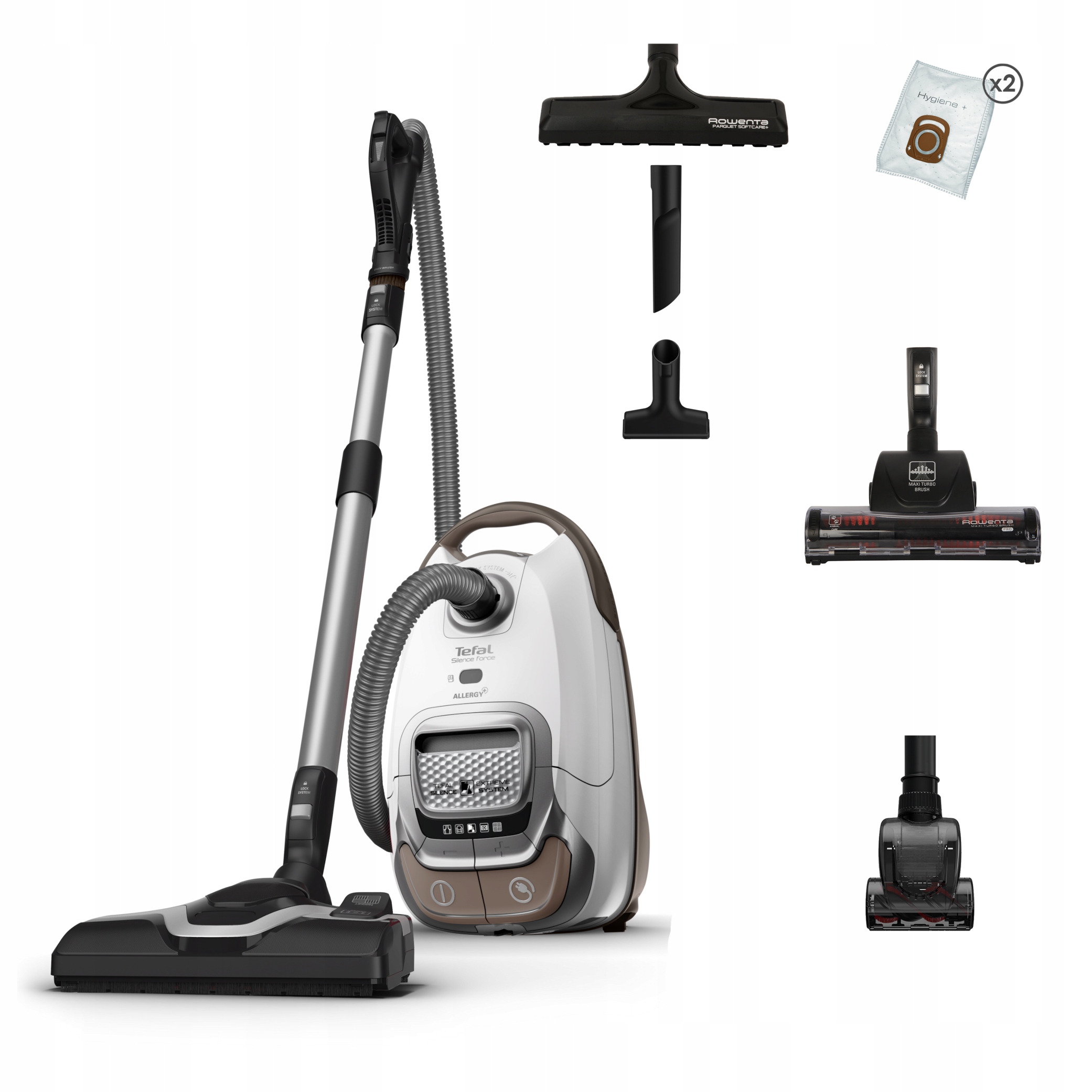 Odkurzacz tradycyjny workowy Tefal Silence Force Allergy+ TW7487 400W cichy