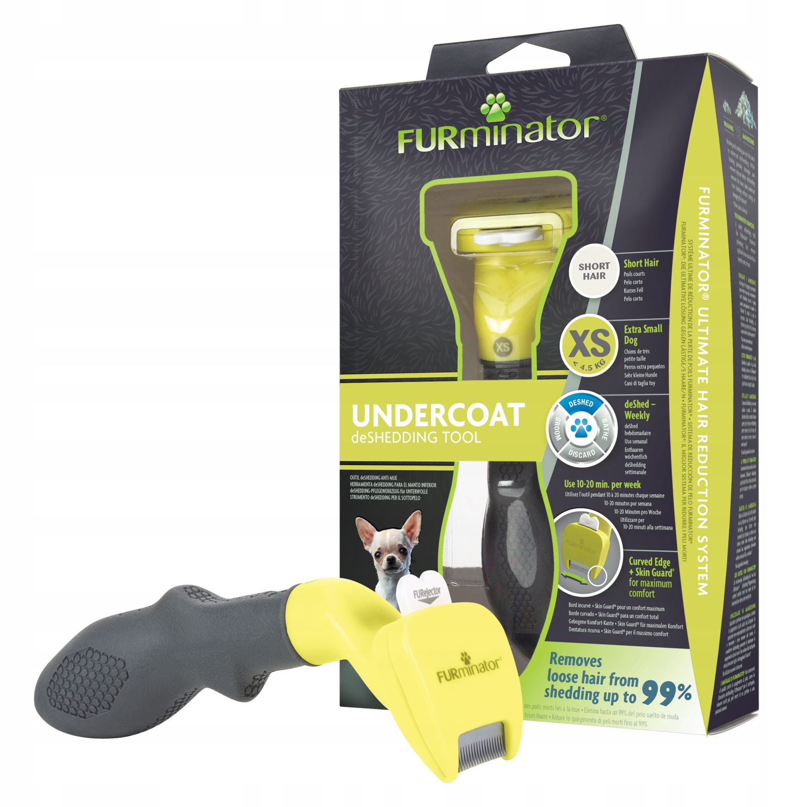 

Furminator dla psów krótkowłosych Toy Dog Xs
