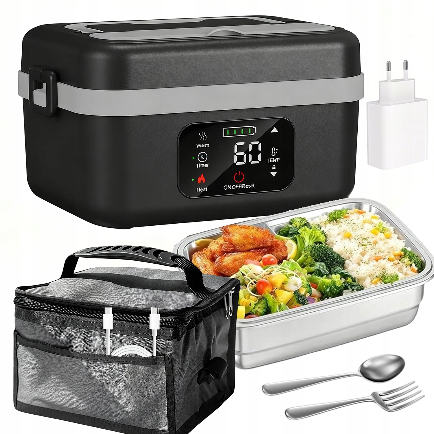 Elektrický Obědový Box, Nádoba Na Ohřívač Oběda Do Kanceláře Auta 5V/9V/12V