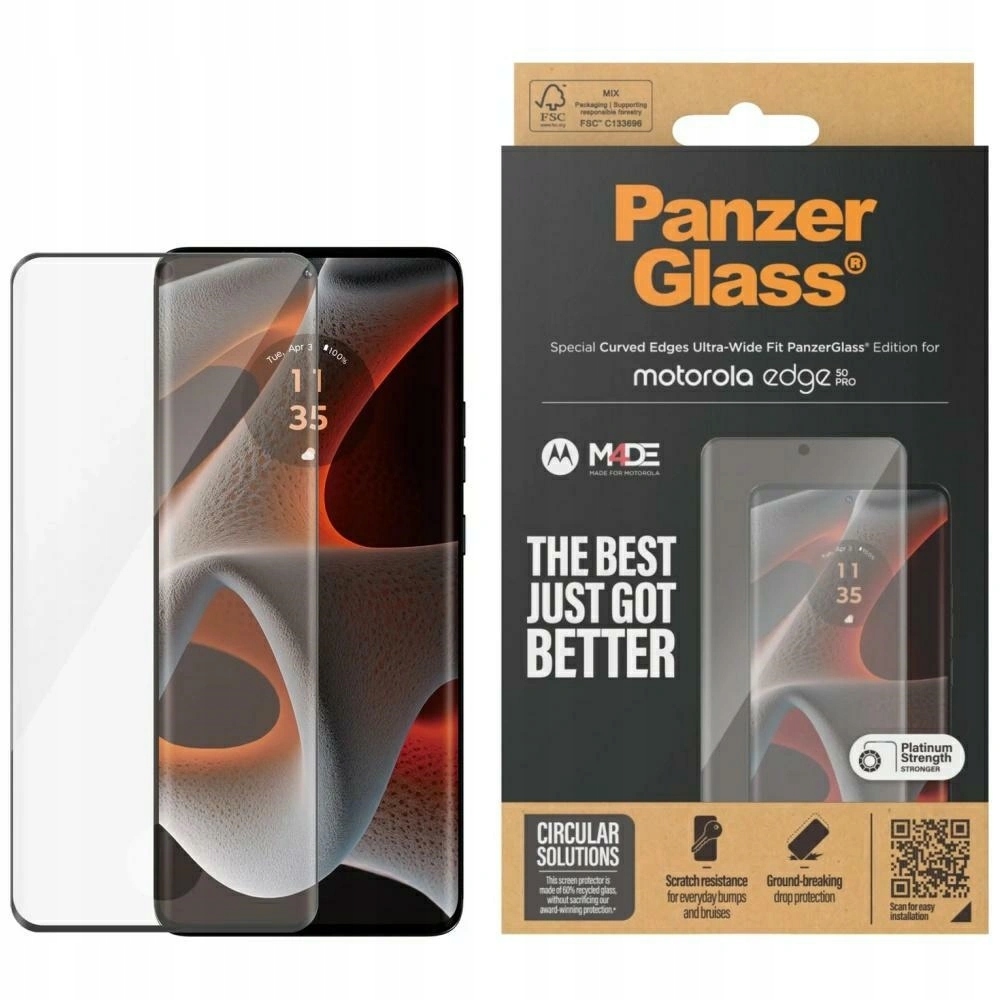 Tvrzené sklo PanzerGlass Ultra-Wide Fit pro Edge 50 Pro 50 Ultra