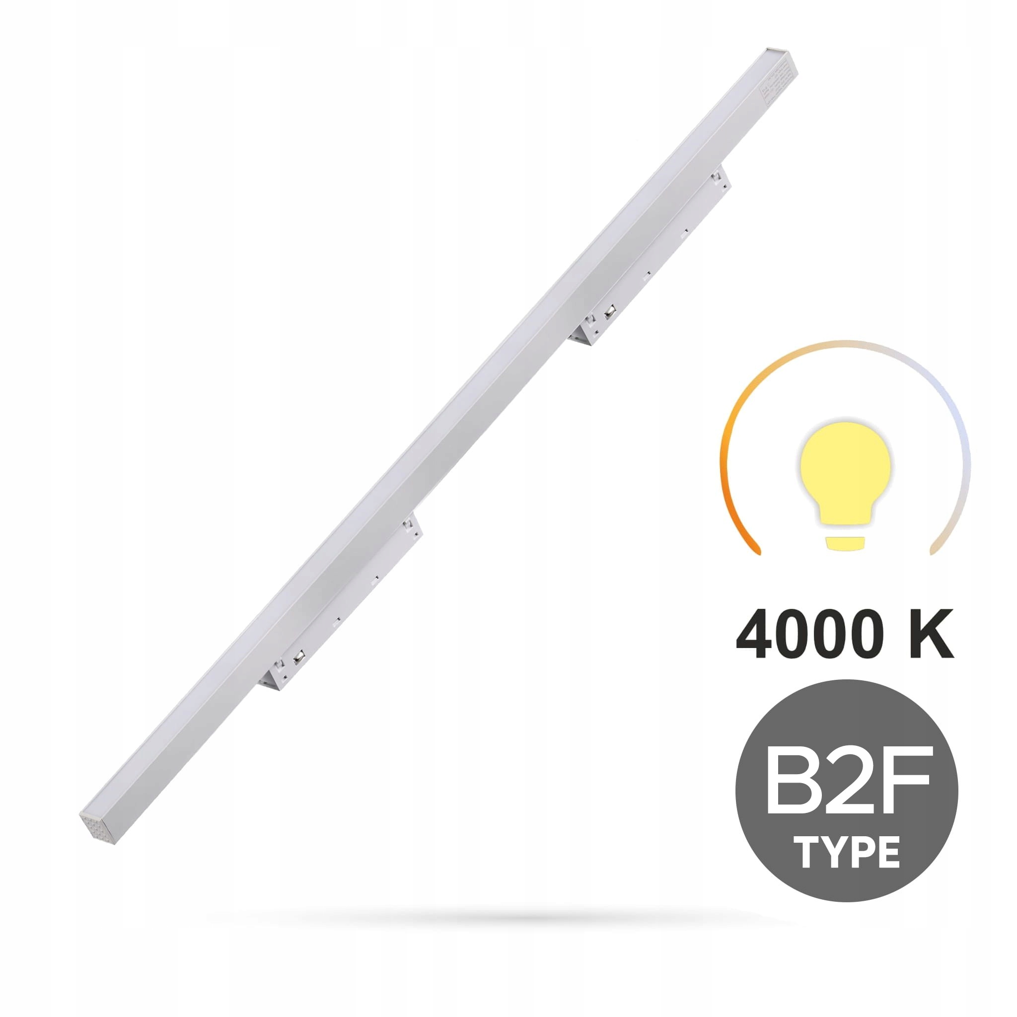 Lineární reflektor Bílý Led Flood 40W 4000K Neut. Typ B2F Smart Track 48VDC