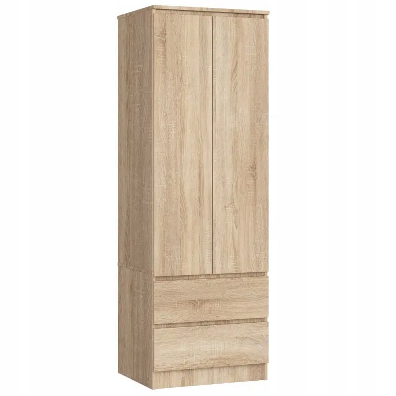 

Szafa Garderoba Star 60cm 2D 2SZ Sonoma Nowoczesna