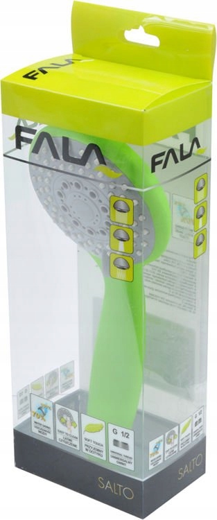 SŁUCHAWKA PRYSZNICOWA ZIELONA 3 FUNKCJE 100 mm Kolor inny