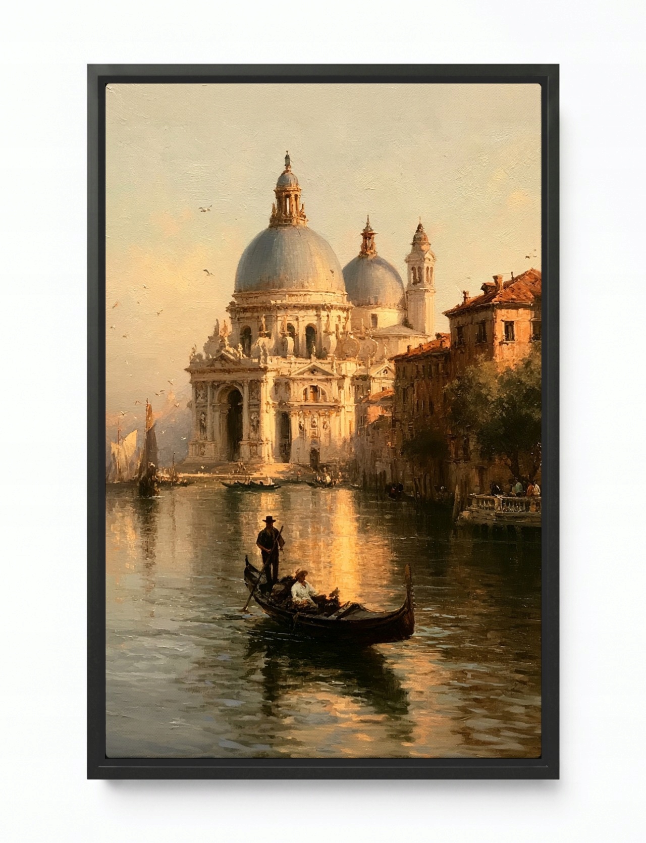 Obraz Rám Americký Box Město Itálie Benátky Kanál Gondola 40x60