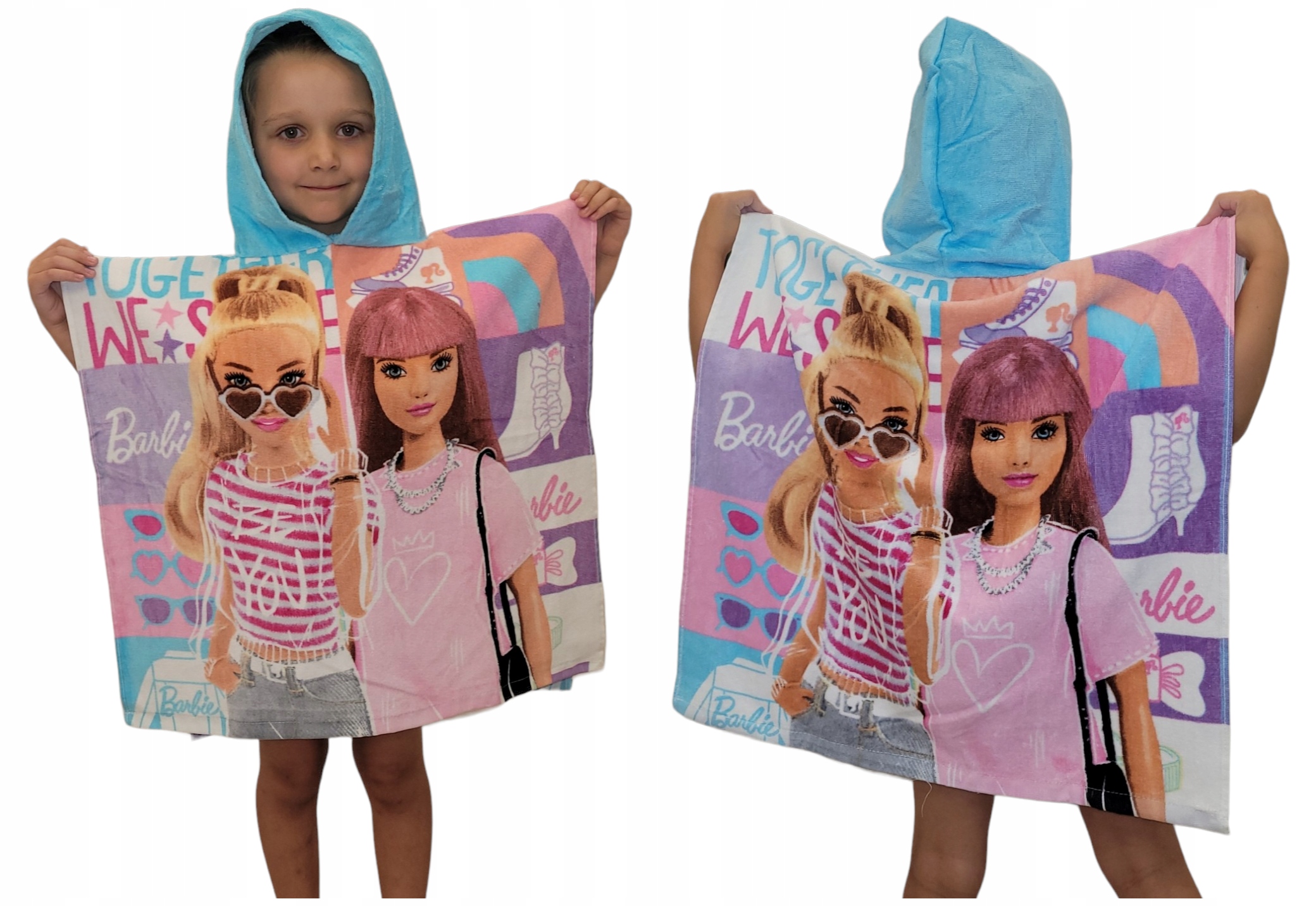 BARBIE PONCZO RĘCZNIK KĄPIELOWY OKRYCIE DZIECIĘCE