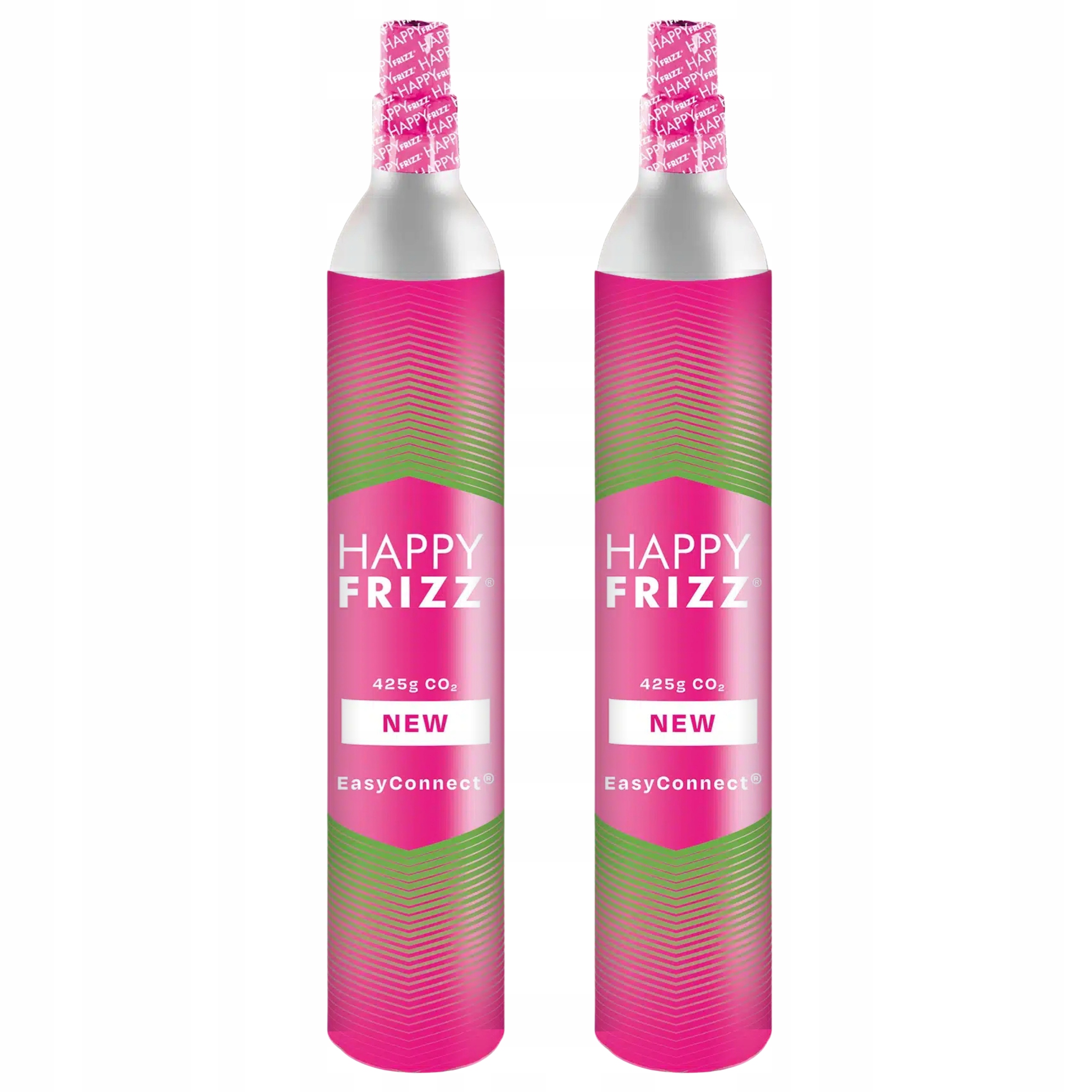 2x CO2 fľaša Bombička pre SodaStream Quick Connect Qc Happy Frizz Ružová 425 g.