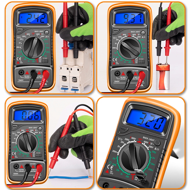 PROFESJONALNY MIERNIK POBORU PRĄDU MULTIMETR CYFROWY ELEKTRYCZNY LCD TESTER Stan opakowania oryginalne