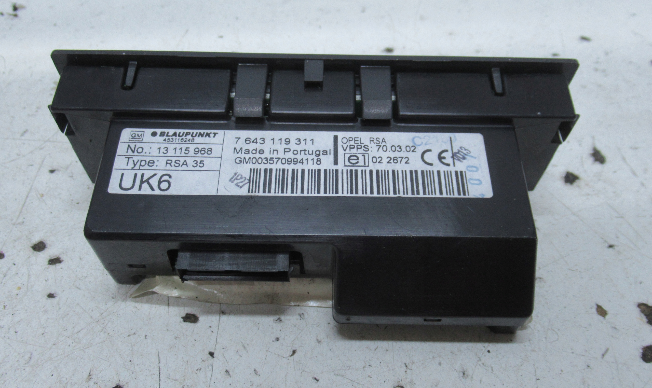 OPEL VECTRA C 06R LIFT PANEL RADIA 13115968