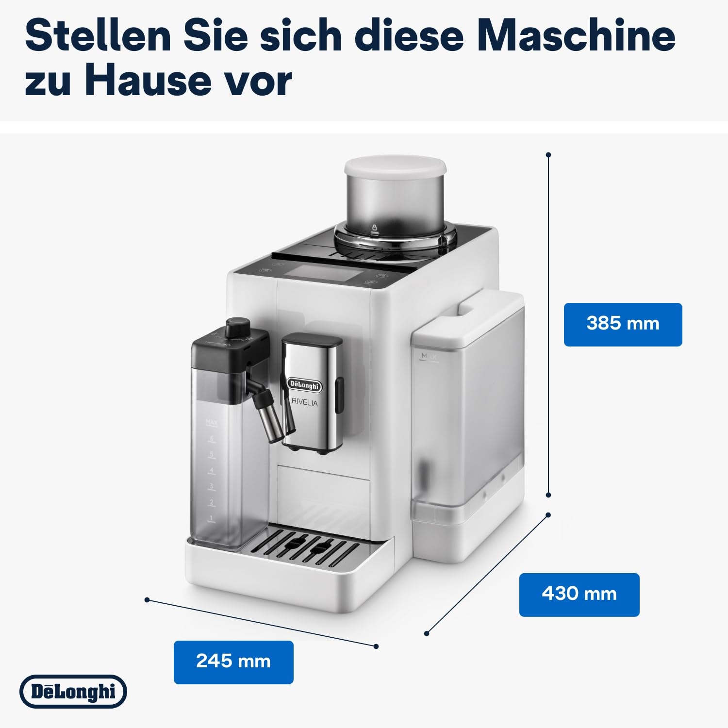 DE'LONGHI Rivelia Ekspres Ciśnieniowy LatteCrema 16 Napojów Biały — miniatura 8