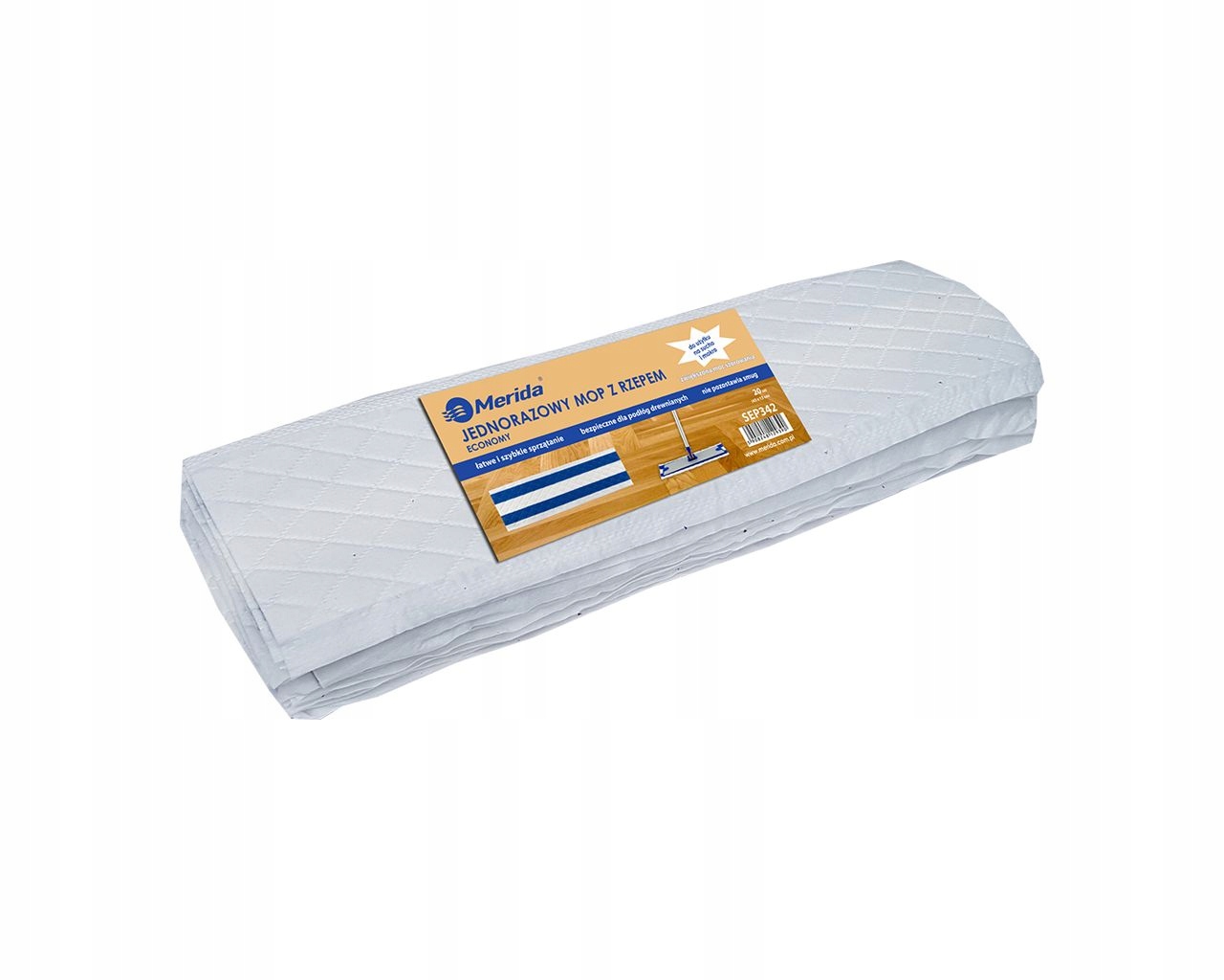 

Merida Jednorazowy Mop Z Rzepem Biały 43X13 20 Szt