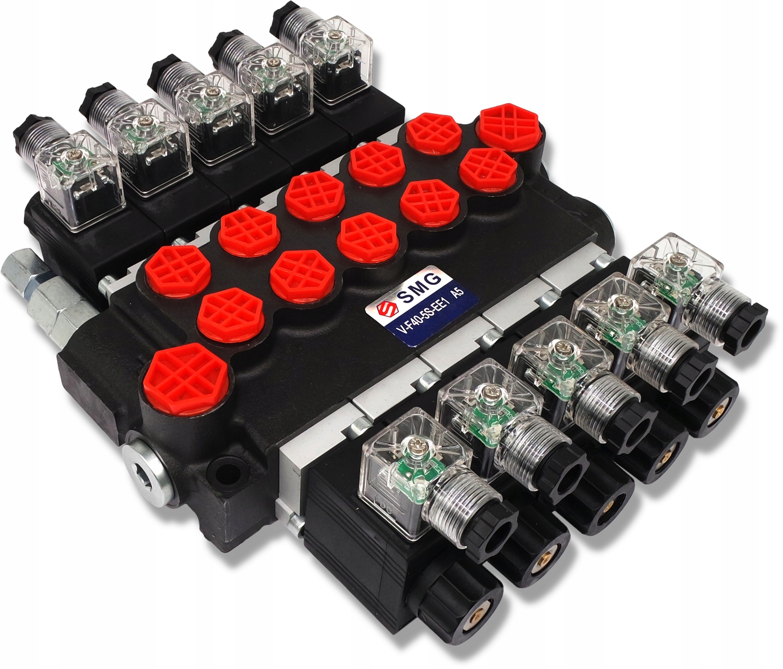 Elektrický Hydraulický Rozdělovač 5 Sekcí 40 L 12 V