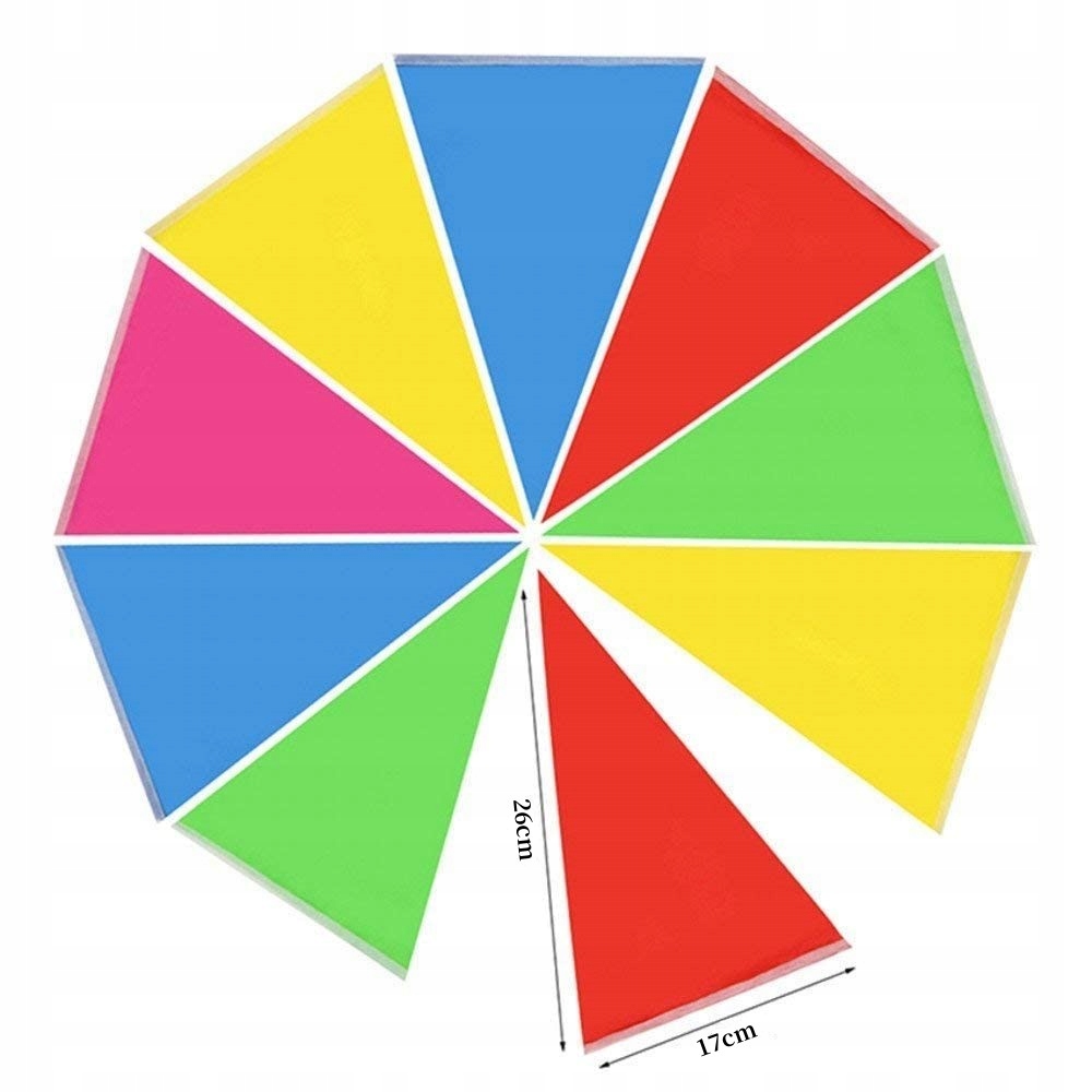 PROPORCZYKI GIRLANDA TRÓJKĄTY KOŚCIELNE URODZINOWE 150 FLAGAMI Marka bez marki