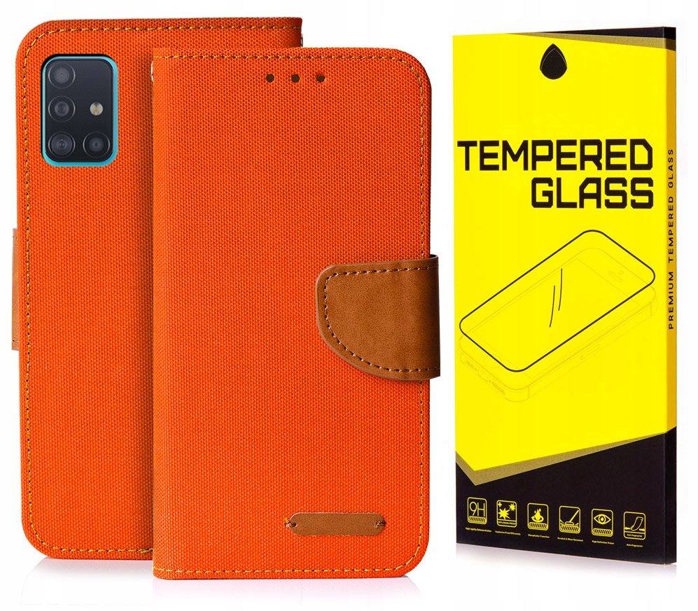 

Etui Portfel Canvas Do Samsung Galaxy A51 5G Szkło